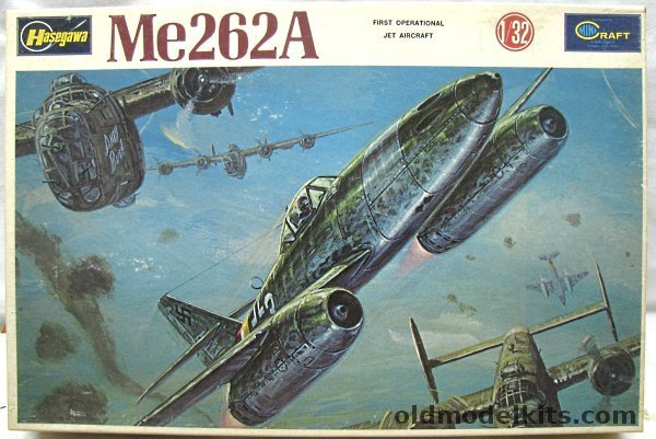 Hasegawa 1/32 Messerschmitt Me-262A-1a / Me-262A-1b/ Me-262A-2a - Commando Nowotny / KG54 / JG54 / KG51 / III/JG7 / KG51, JS-079 plastic model kit